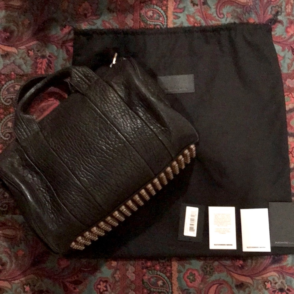 Alexander Wang Pebbled Lambskin Rocco Bag Antique Brass Hardware